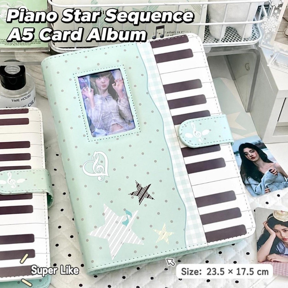 Notebook Dotted A5 - Polka Dot Piano Binder Notebook a5