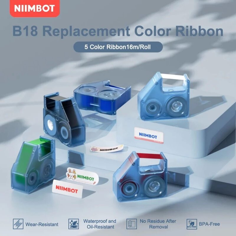 Label Printer Tape - NIIMBOT B18 Labeling Ribbon, Refill Tapes