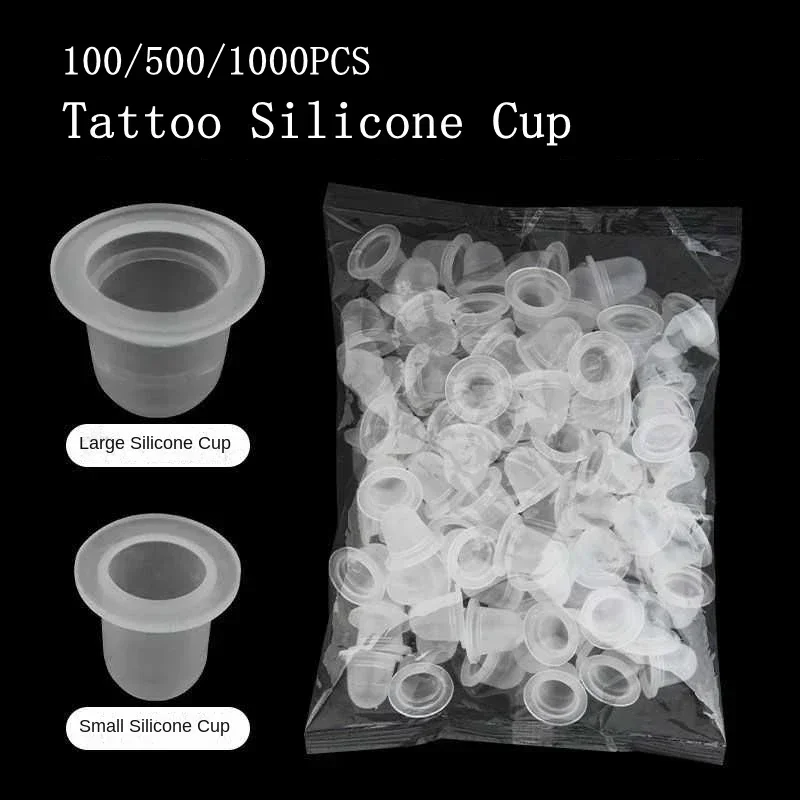 Calligraphy Ink Bottle - 1000/500/100pcs Disposable Silicone Tattoo Ink Cup