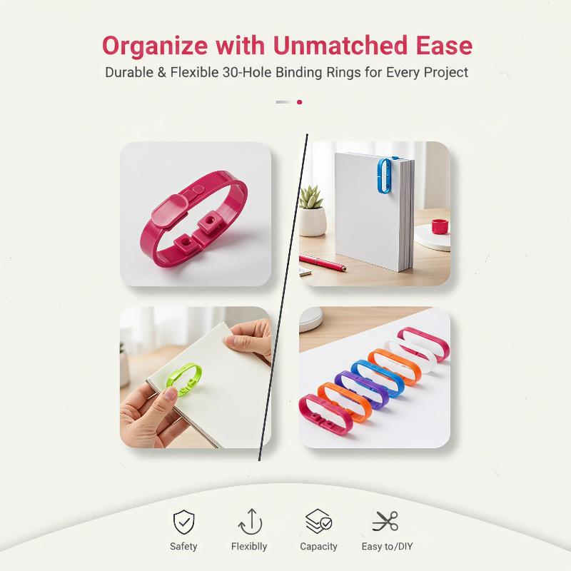 Binding Comb Plastic - 10Pcs Plastic Loose Leaf Binding Rings