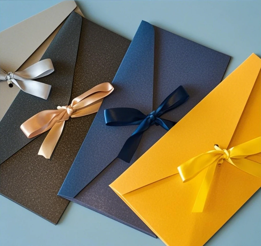 Letter Envelope Kraft - 10 Pcs Creative Pearlescent Paper Bow