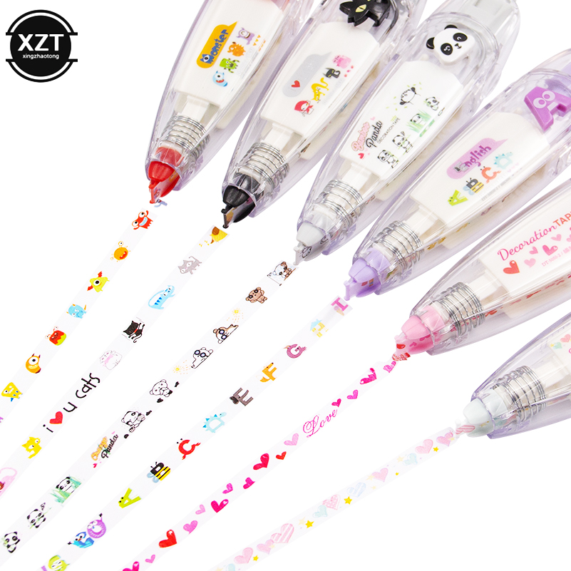 Correction Tape Roller - Kids Kawaii Animals Press Type Cartoon