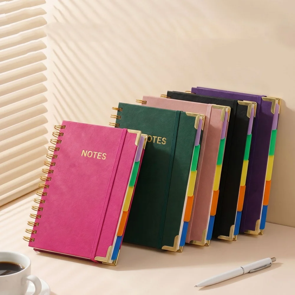 Journal Leather Hardcover - A5 Hardcover Spiral Notebook 300 Pages