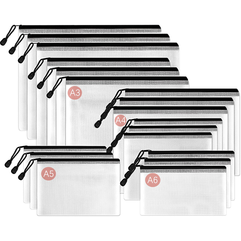 Mesh Zipper Storage Bag Docume - Portfolio Folder Zip 评论和价格