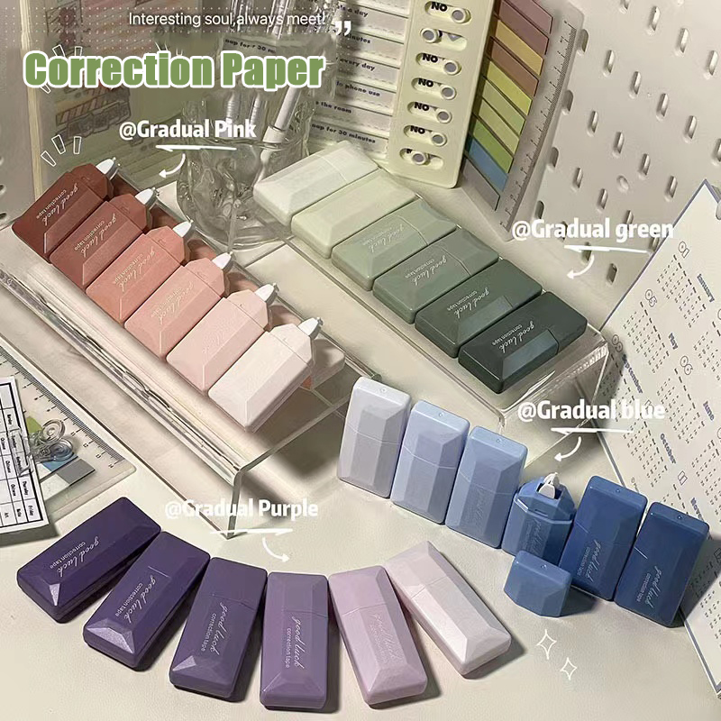 6PC Card Style Gradient Correc - Correction Tape Roller 评论和价格