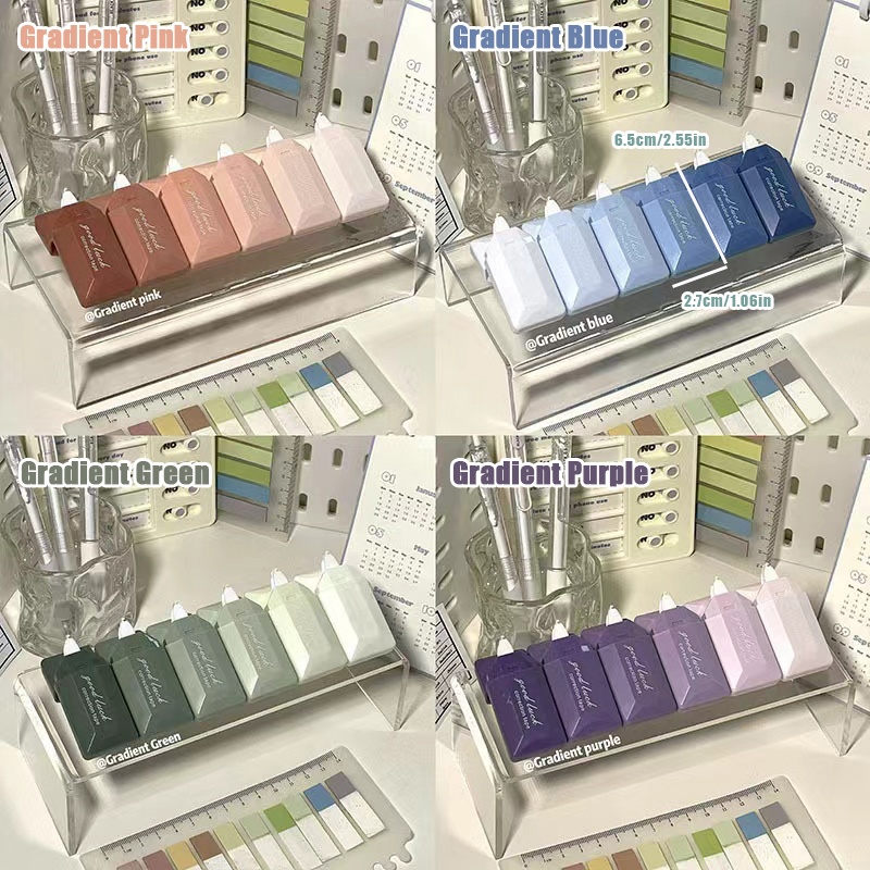 6PC Card Style Gradient Correc - Correction Tape Roller 评论和价格