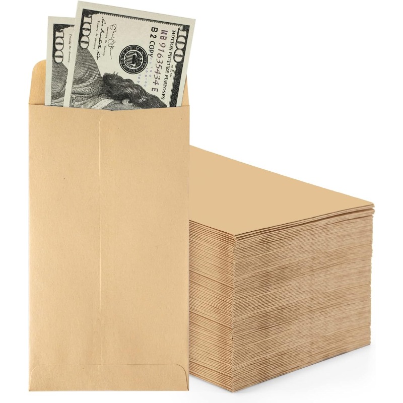50Pcs Cash Envelopes Money Con - Letter Envelope Kraft 评论和价格