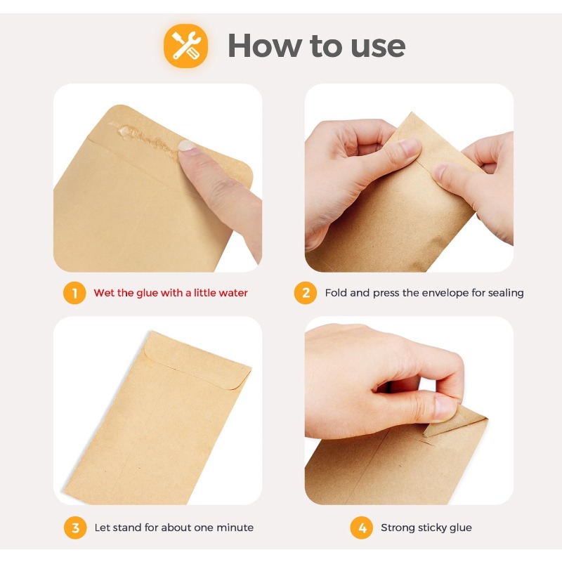 50Pcs Cash Envelopes Money Con - Letter Envelope Kraft 评论和价格