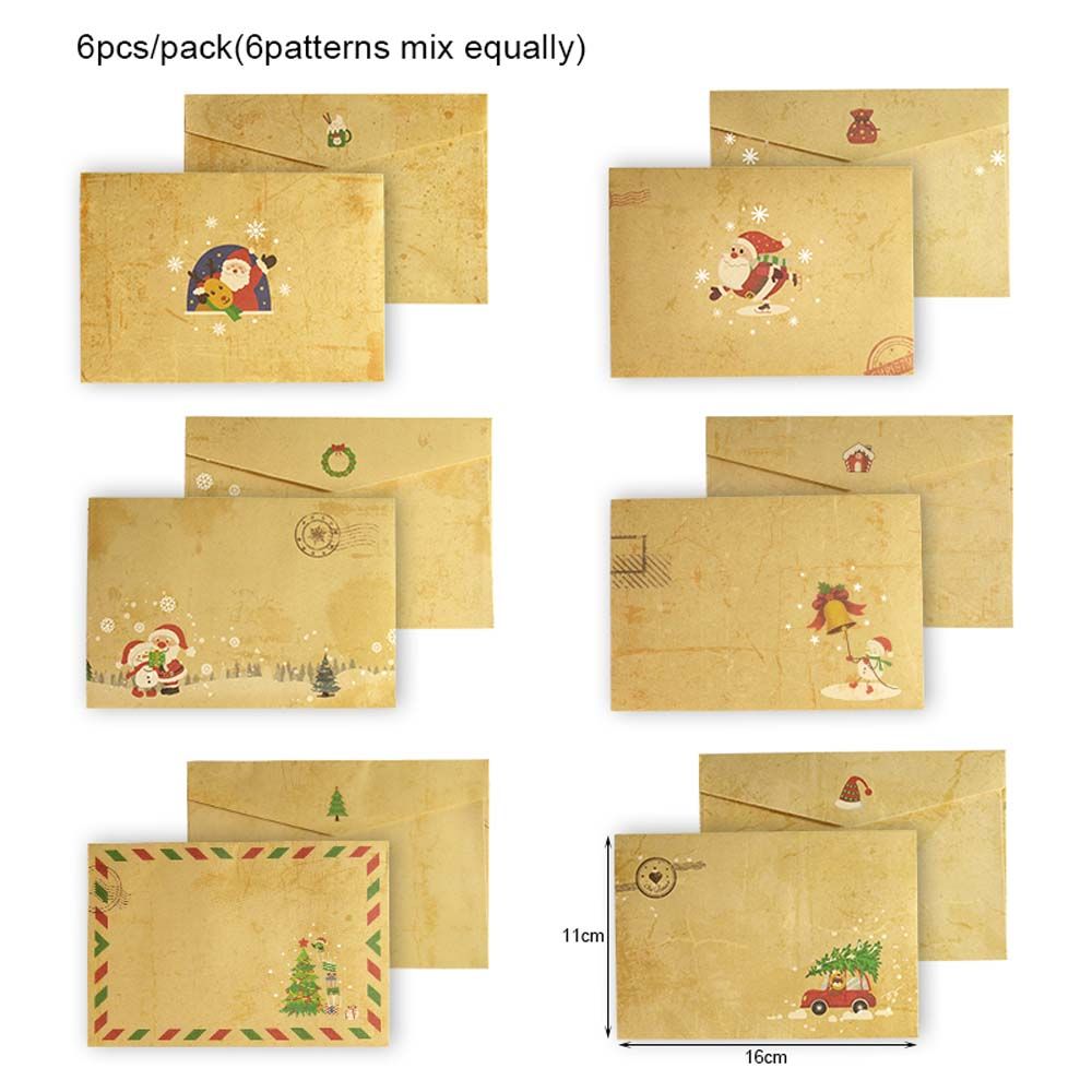 DIY 6pcs/set Greeting Card Inv - Letter Envelope Kraft 评论和价格