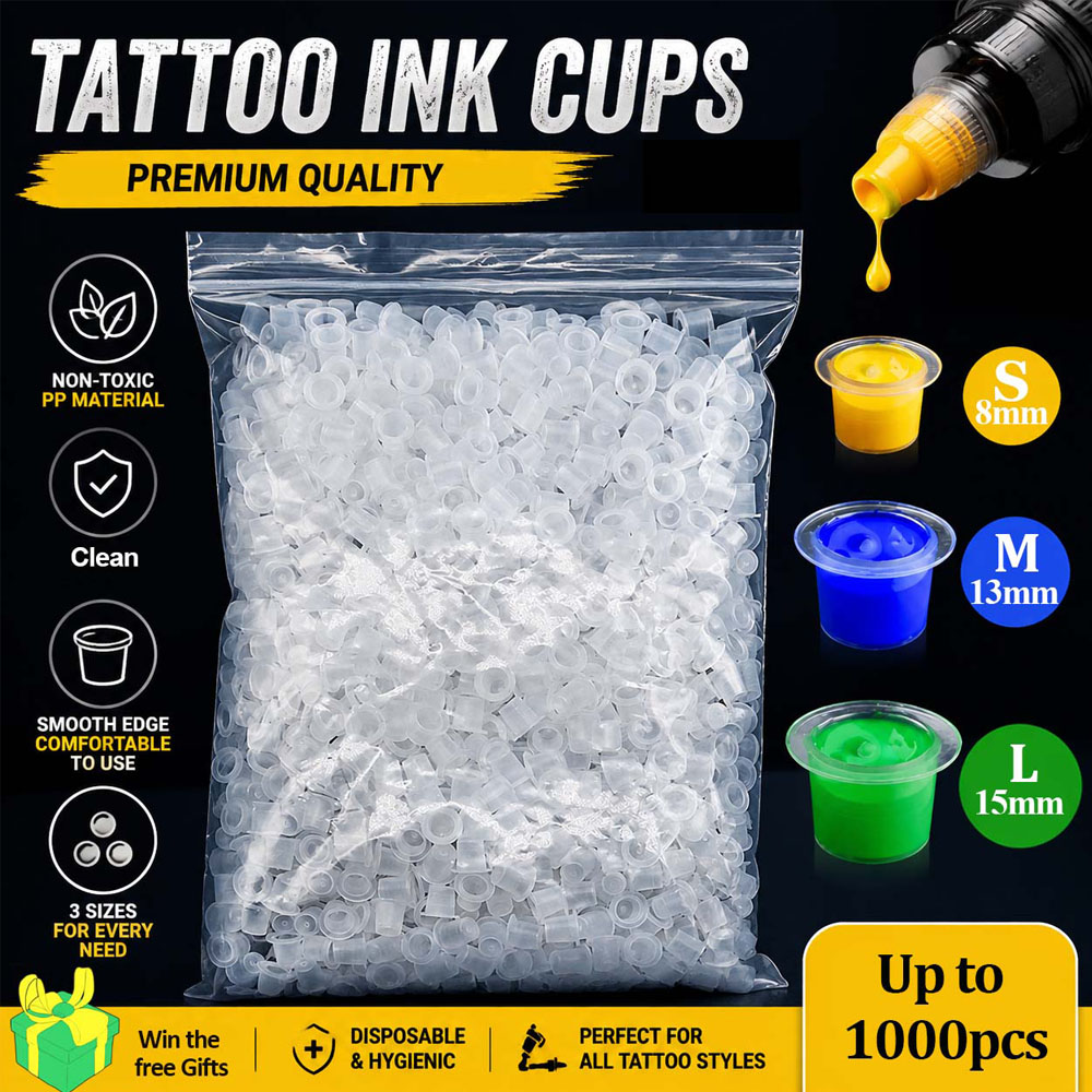 1000/500/100pcs Plastic Tattoo - Calligraphy Ink Bottle 评论和价格