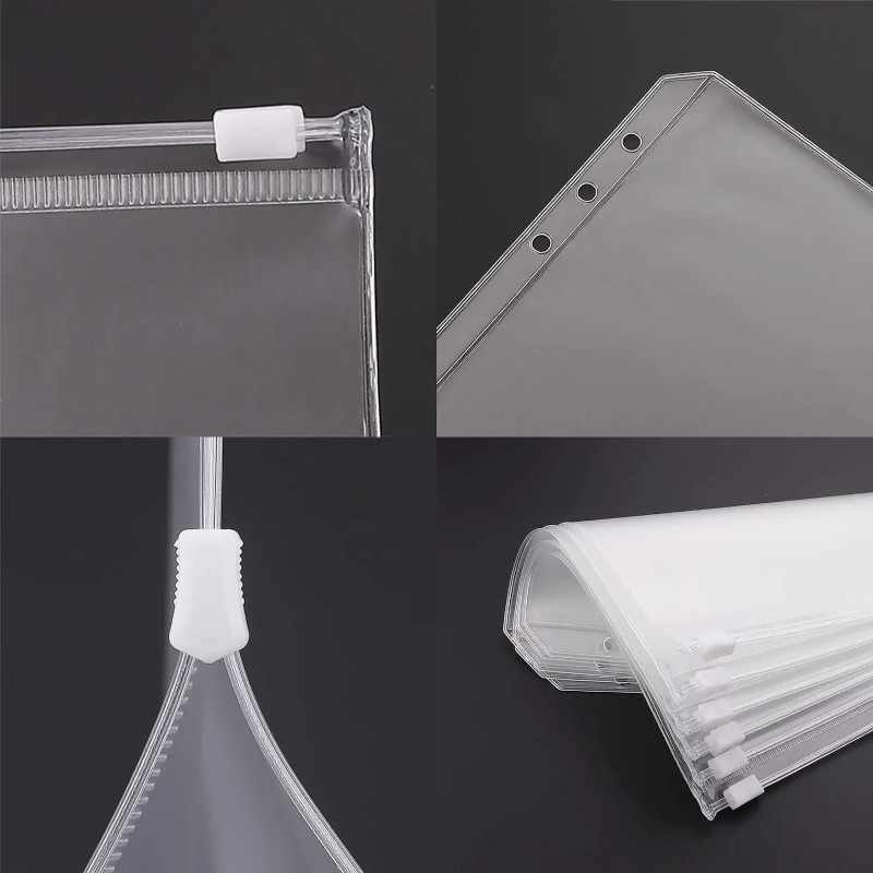 10PCS PVC Binder Pocket Cash E - Portfolio Folder Zip 评论和价格