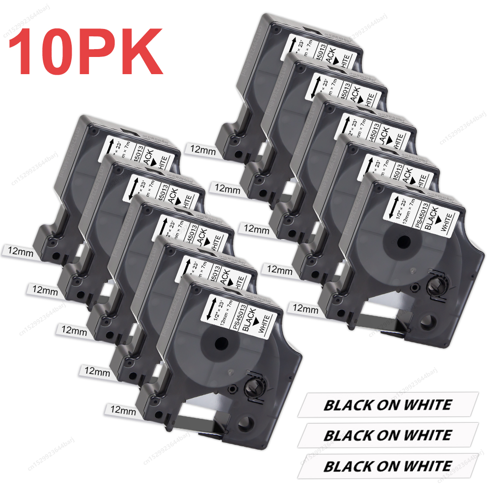 2~10PK Dymo D1 Tape 45013 for  - Label Printer Tape 评论和价格