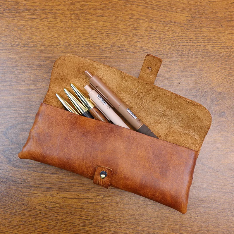 Ins Retro Tanned Leather Korea - Tan Stationery & Office Supply 评论和价格