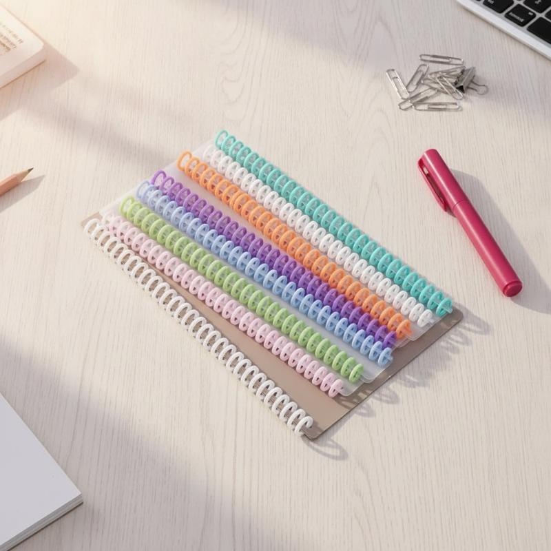 10Pcs Plastic Loose Leaf Bindi - Binding Comb Plastic 评论和价格