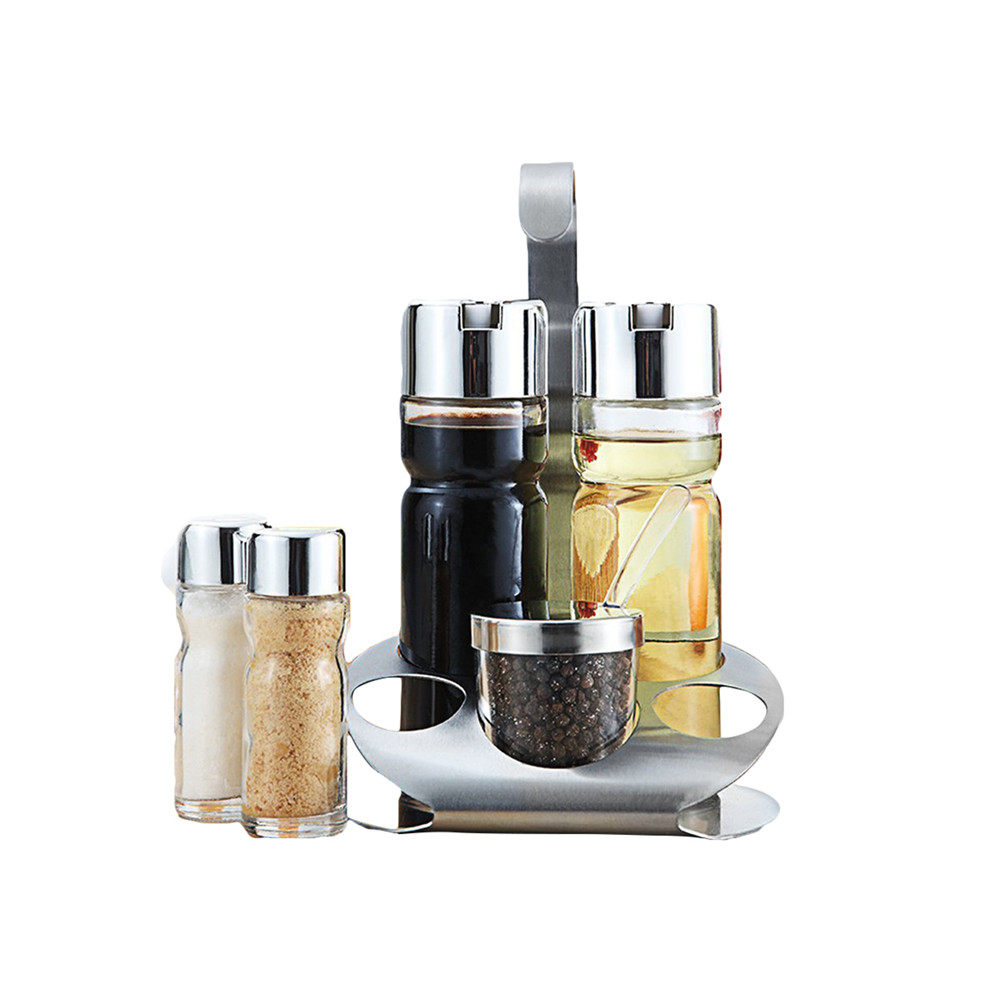 5Pcs Spice Jars Set Clear Lid  - Paperclip Magnetic Set 评论和价格