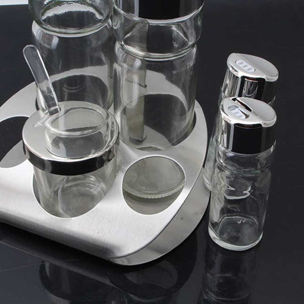 5Pcs Spice Jars Set Clear Lid  - Paperclip Magnetic Set 评论和价格