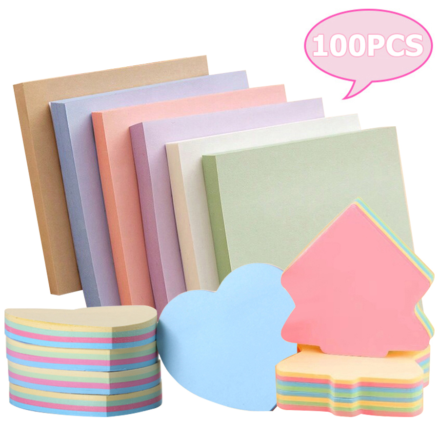 100pcs 7.6cm Sticky Notes Pape - Office Stationery Supply List 评论和价格