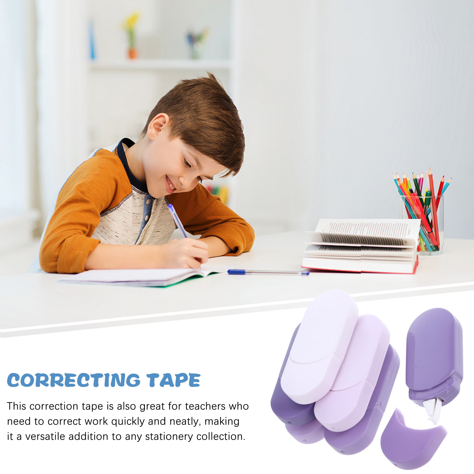 6PCS Correction Tape White Sch - Correction Tape Roller 评论和价格