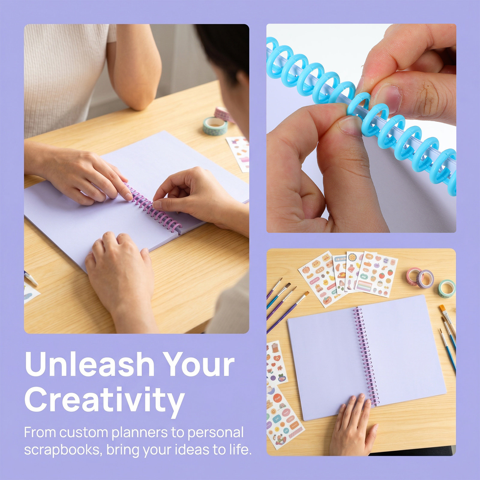 12Pcs Stylish Color Plastic Bi - Binding Comb Plastic 评论和价格